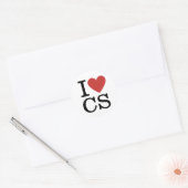 I Love CS ❤️ Computer Science Faculty/Student ラウンドシール (封筒)