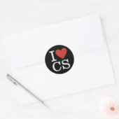 I Love CS ❤️ Computer Science Faculty/Student ラウンドシール (封筒)