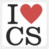 I ❤️ Love CS - Customer Service Dept. – ステッカー (正面)