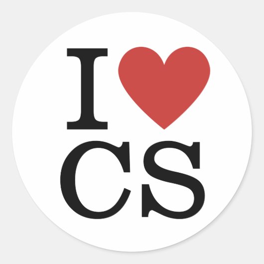 I ❤️ Love CS - Customer Service Dept. – ステッカー (正面)