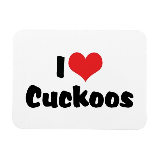 I Love Cuckoos – カッコウハート マグネット (横)