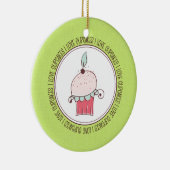 I Love Cupcakesセラミッククリスマスオーナメント セラミックオーナメント (右)