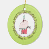 I Love Cupcakesセラミッククリスマスオーナメント セラミックオーナメント (左)