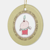 I Love Cupcakesセラミッククリスマスオーナメント セラミックオーナメント (左)
