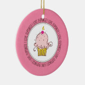 I Love Cupcakesセラミッククリスマスオーナメント セラミックオーナメント (右)