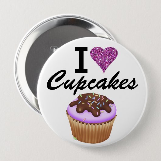 I Love Cupcakes - SRF 缶バッジ (正面&裏面)