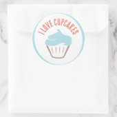 I Love Cupcakes Sticker ラウンドシール (バッグ)