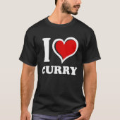 I Love Curry I Heart Tシャツ (正面)