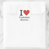 I Love Customer ❤️ Serviceステッカー スクエアシール (バッグ)