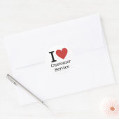 I Love Customer ❤️ Service(従業員向け)カスタム ラウンドシール (封筒)