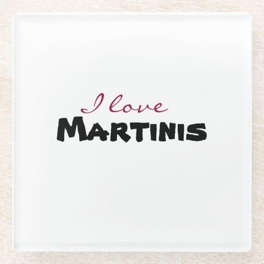 I love [customize] ガラスコースター (正面)