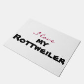 I love [customize] ドアマット (アングル)