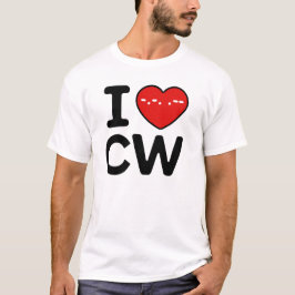 I Love CW Continuous Wave Morse Code Tシャツ