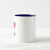 I Love Dad Mug Heart Graphic Father Gift ツートーンマグカップ (中央)