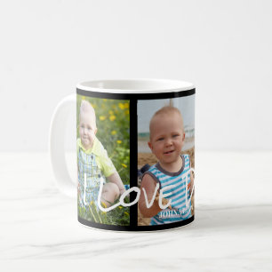I Love Daddy 3フォトコラージュ コーヒーマグカップ