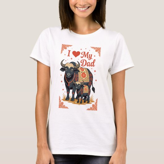 i love daddy Tシャツ – I ❤️ MY DAD (正面)