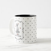I Love Dalmatians （黒1）ハートかわいい ツートーンマグカップ (正面左)