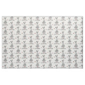 I Love Dalmatians (黒1)ハートかわいい ファブリック (ファットクウォーター)