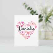 I love Danielle - hearts for Danielle サンキューカード (スタンド正面)