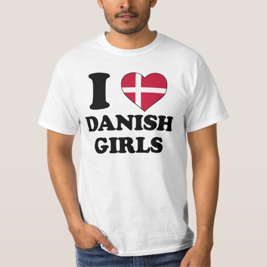 I love Danish Girls Tシャツ (正面)