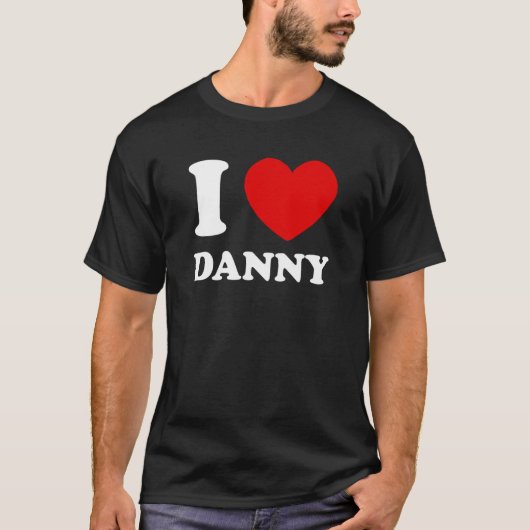 I Love Danny Iハートダニー名ダニー Tシャツ (正面)