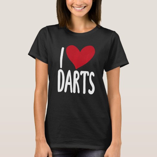 I Love Darts Saying for Unisex Darts Tシャツ (正面)