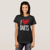 I Love Darts Saying for Unisex Darts Tシャツ (正面フル)