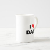 I Love Data ボーンチャイナ マグ | ジオク コーヒーカップ (正面右)