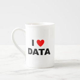 I Love Data Bone China Mug | Geek Coffee Cup ボーンチャイナマグカップ