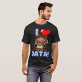 I Love Data Indigenous STEM Studying Girl Tシャツ (正面フル)