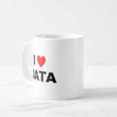 I Love Data Mug | Geek Coffee Cup コーヒーマグカップ (正面左)