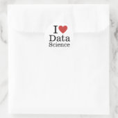I Love Data ❤️ Science (for Employees) カスタム ラウンドシール (バッグ)