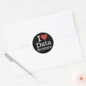 I Love Data ❤️ Science (for Employees) カスタム ラウンドシール (封筒)