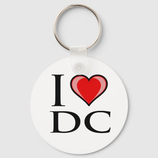 I Love DC - District of Columbia キーホルダー (正面)