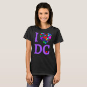 I Love DC T ShirtハートデザインワシントンD.C. Shi Tシャツ (正面フル)