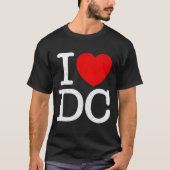 I Love Dc Washington Distressed I He Dc Tシャツ (正面)