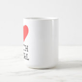 I love death metal square sticker コーヒーマグカップ (中央)