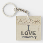 I Love Democracy Keychain キーホルダー (正面)