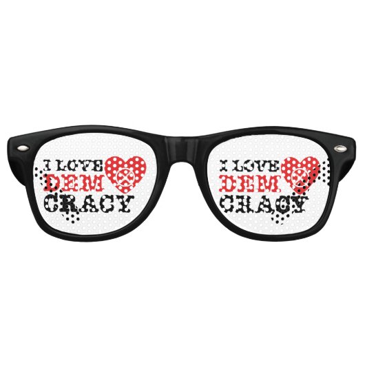 I Love Democracy Retro Sunglasses レトロサングラス (正面)