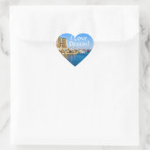 I Love Destin Florida Heart Shaped Stickers ハートシール (バッグ)