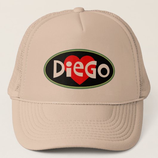 I Love DIEGO Trucker Hat キャップ (正面)