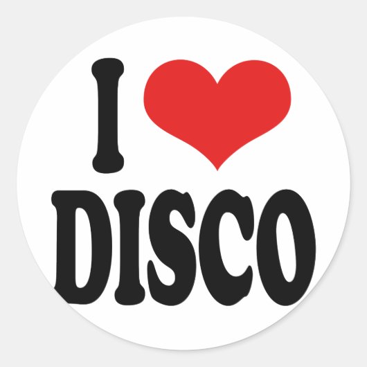 I Love Disco ラウンドシール (正面)
