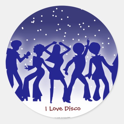 I Love Disco ラウンドシール (正面)
