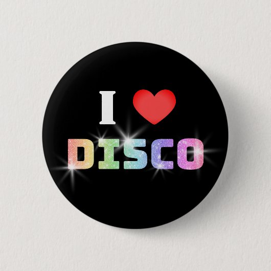 I Love Disco 缶バッジ (正面)