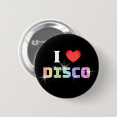 I Love Disco 缶バッジ (正面&裏面)