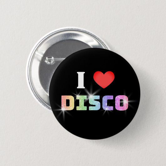I Love Disco 缶バッジ (正面&裏面)