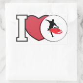 I Love DISK GOLFシール 長方形シール (バッグ)