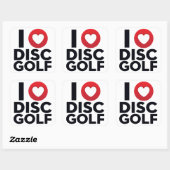 I Love Disk Golf Sticker Pack スクエアシール (シート)