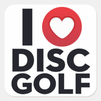 I Love Disk Golf Sticker Pack スクエアシール