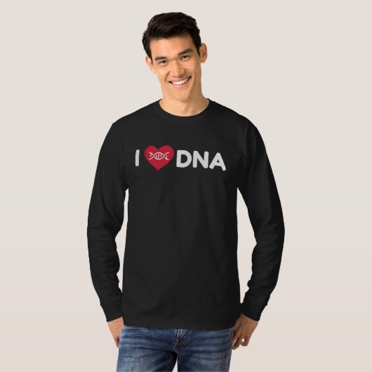 I Love DNA  Science Physicist Physics Tシャツ (正面フル)